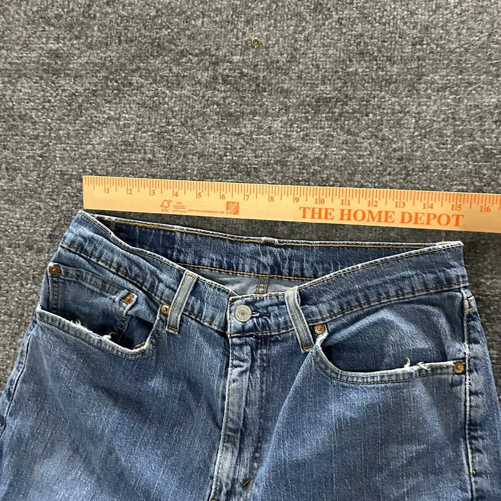 Levi's 505 Jeans Mens Size 34x32 Blue Regular Fit Straight Leg Stretch Denim